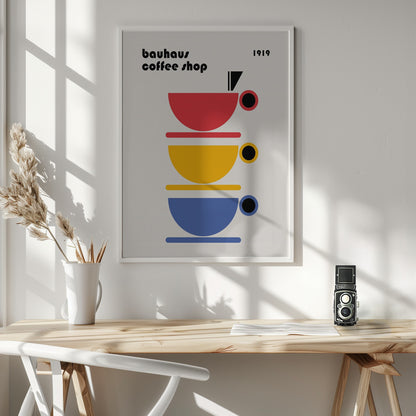 Bauhaus Coffee Minimalist - Poster / Art Print - interiör