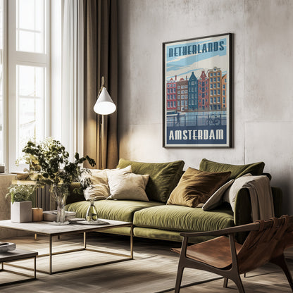 Amsterdam Travel Print - Poster / Art Print - interiör