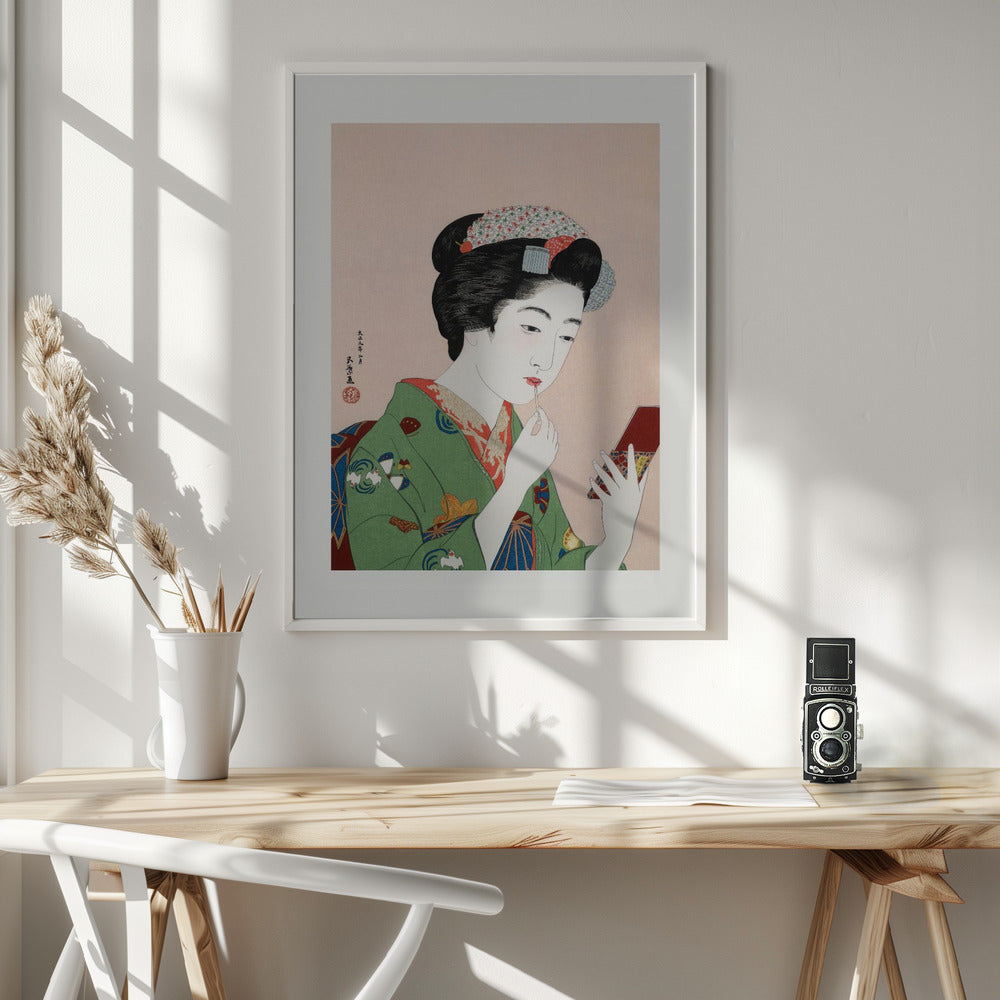 Woman Applying Rouge (1920) - Poster / Art Print - interiör