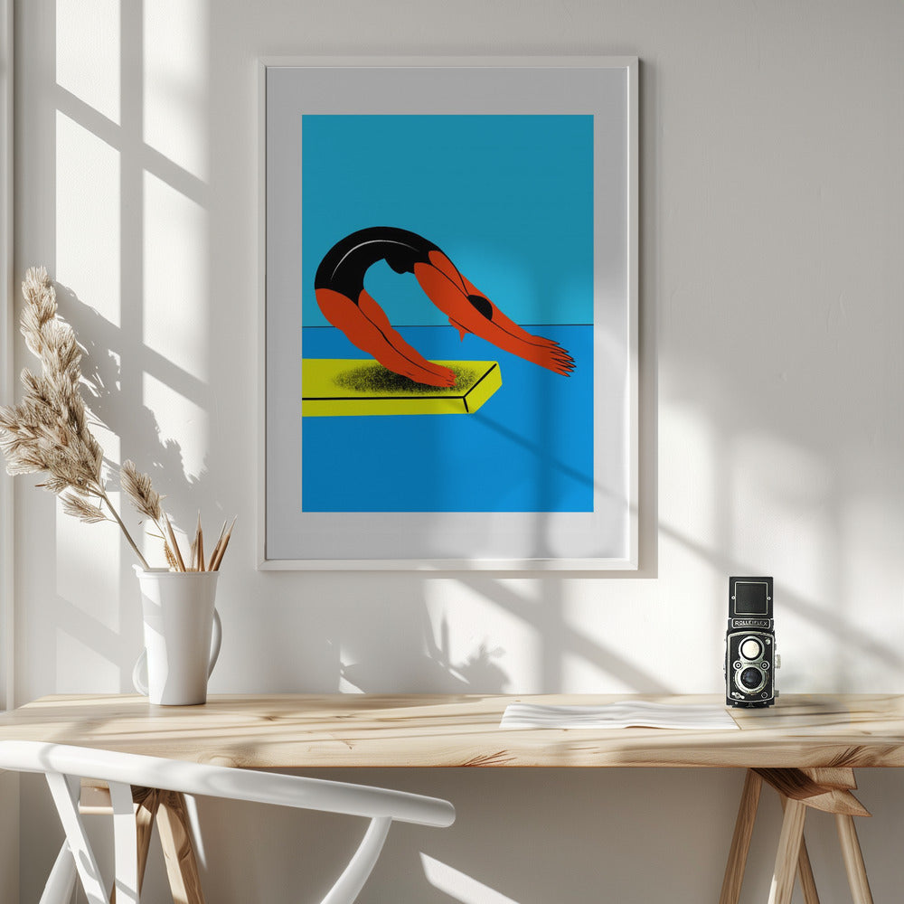 Swimmer - Poster / Art Print - interiör