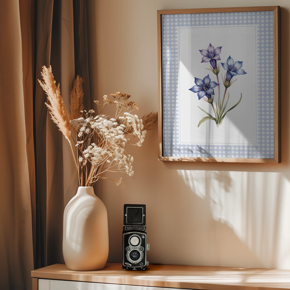 Gentiana Flowers - Poster / Art Print - interiör