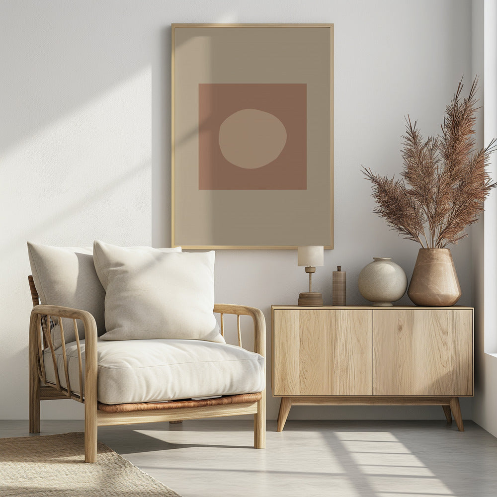 Circle Mocha - Poster / Art Print - interiör