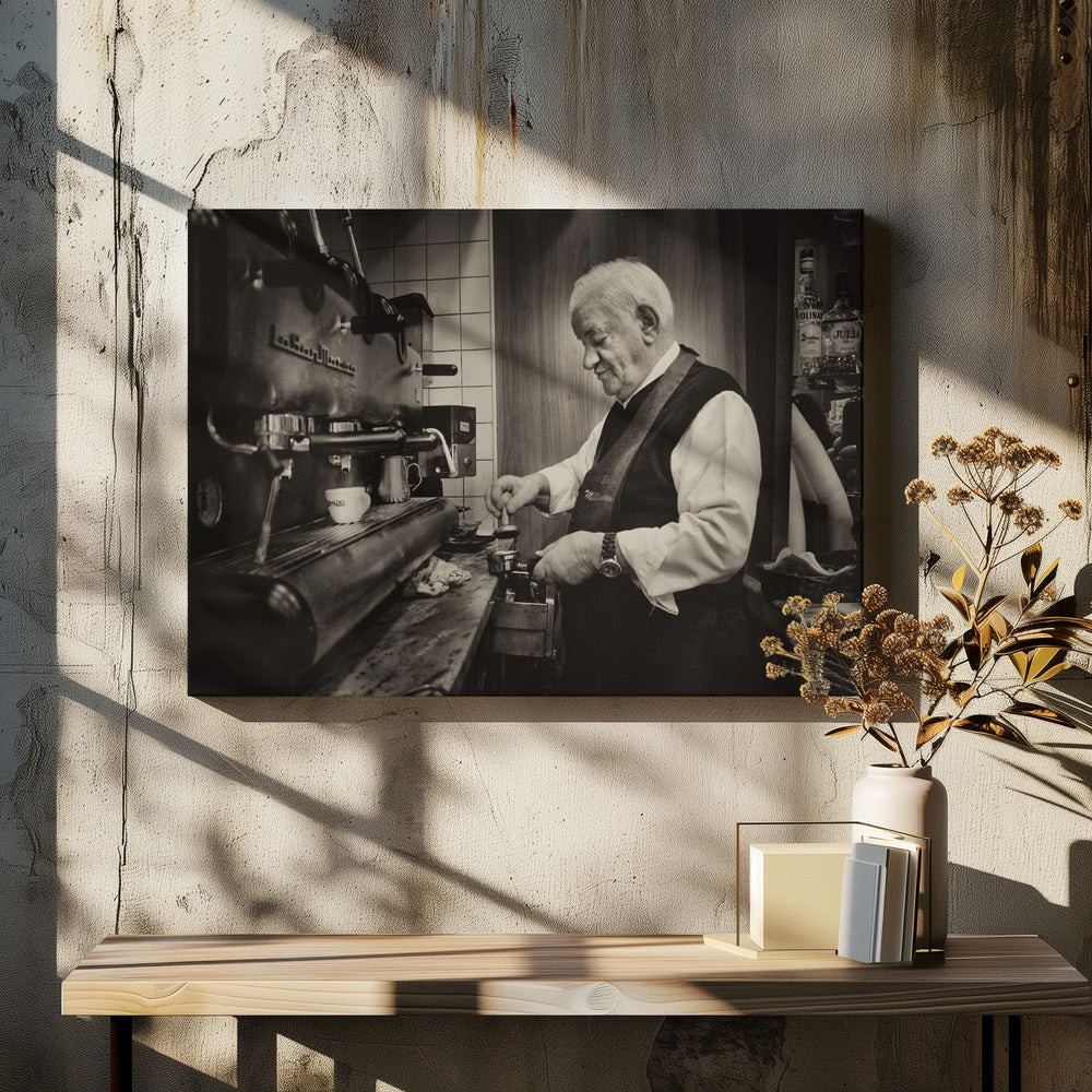 Making espresso - Poster / Art Print - interiör