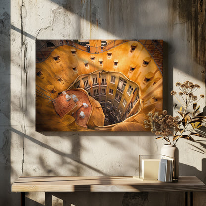 Antoni Gaudí’s La Pedrera  © Nora De Angelli - Poster / Art Print - interiör