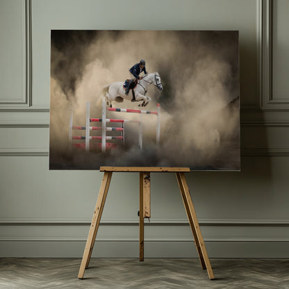 White horse - Poster / Art Print - interiör