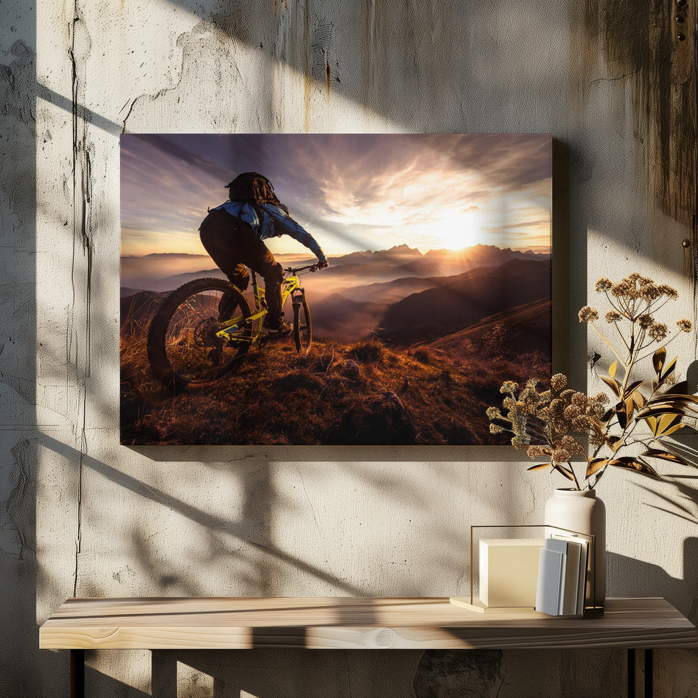 Sunset trail ride - Poster / Art Print - interiör