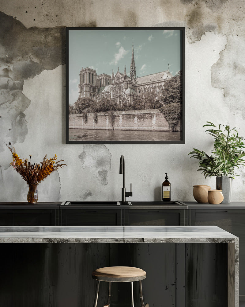 PARIS Cathedral Notre-Dame | urban vintage style - Poster / Art Print - interiör