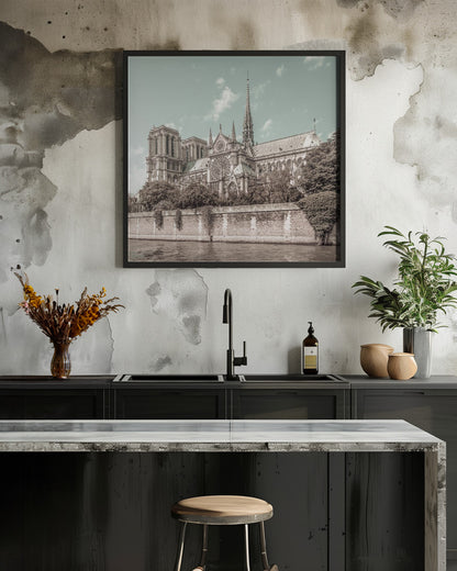 PARIS Cathedral Notre-Dame | urban vintage style - Poster / Art Print - interiör