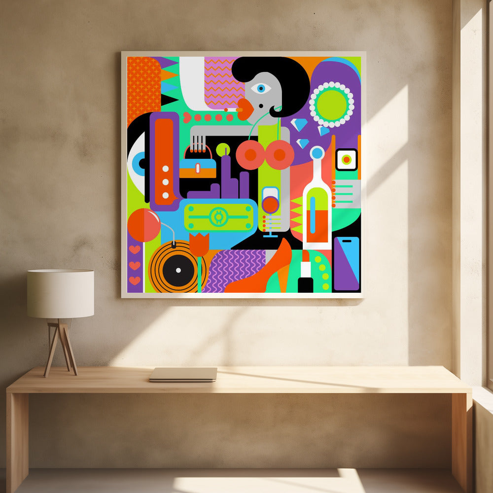 She's a woman - Poster / Art Print - interiör
