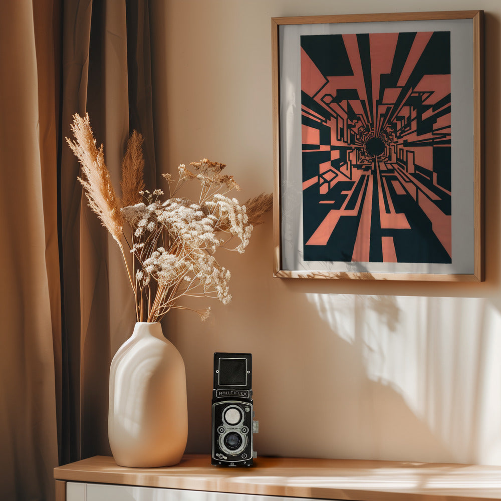 Square Warp Hole - Poster / Art Print - interiör
