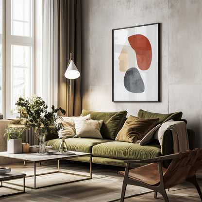 Abstract Minimalist Shapes No 1 - Poster / Art Print - interiör