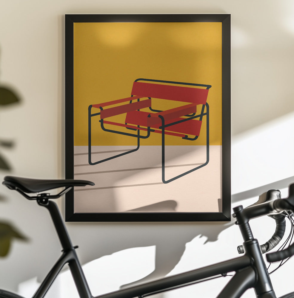 Wassily Chair Marcel Breuer - Poster / Art Print - interiör