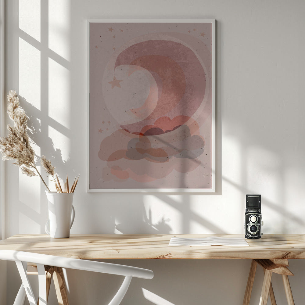 Gentle Moon - Poster / Art Print - interiör