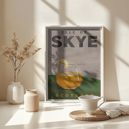 Isle Of Skye Scotland Scotch Cocktail Travel Poster - Poster / Art Print - interiör