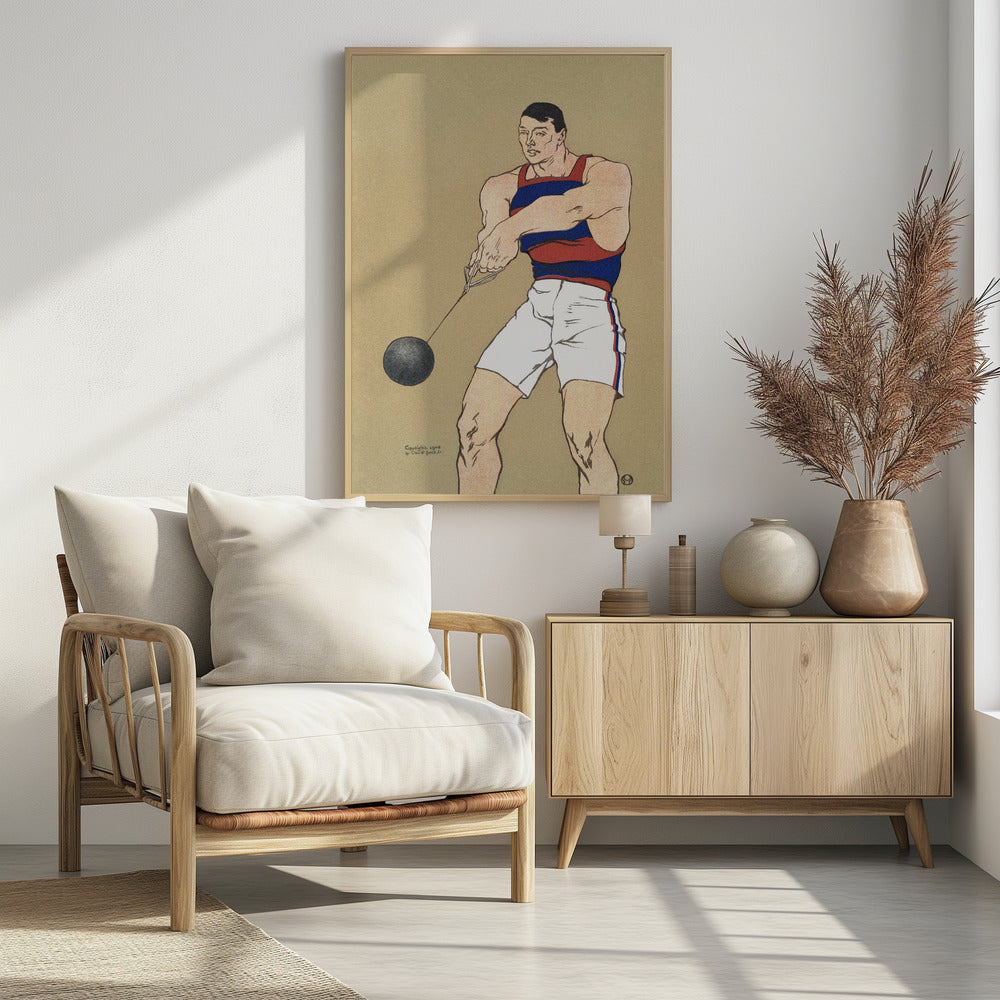 Hammer Throw (1908) - Poster / Art Print - interiör