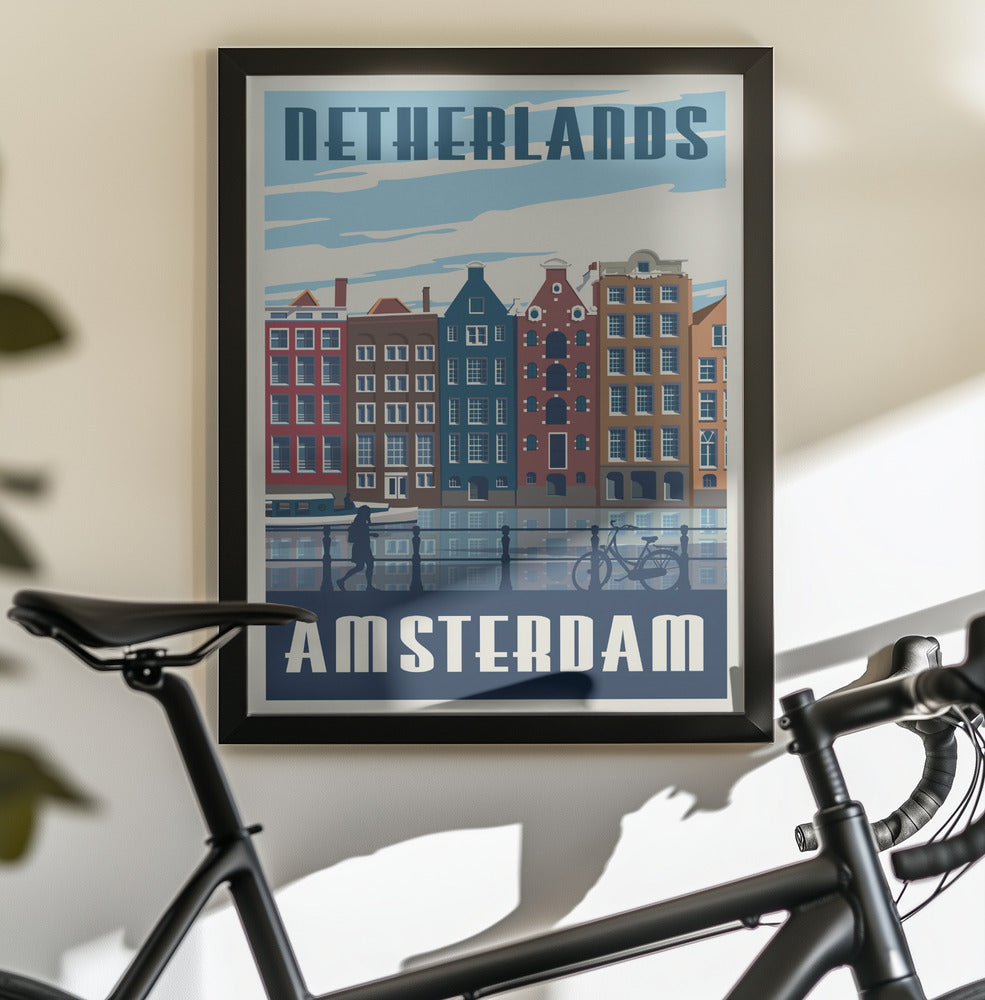 Amsterdam Travel Print - Poster / Art Print - interiör