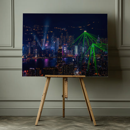 Victoria Harbour Light Show - Poster / Art Print - interiör