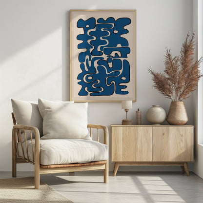 Flowing Maze Dance - Poster / Art Print - interiör