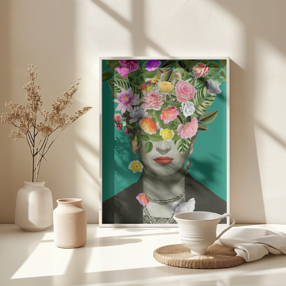 Floral Frida - Poster / Art Print - interiör