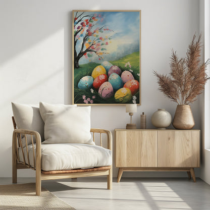 Happy Easter No 1 - Poster / Art Print - interiör