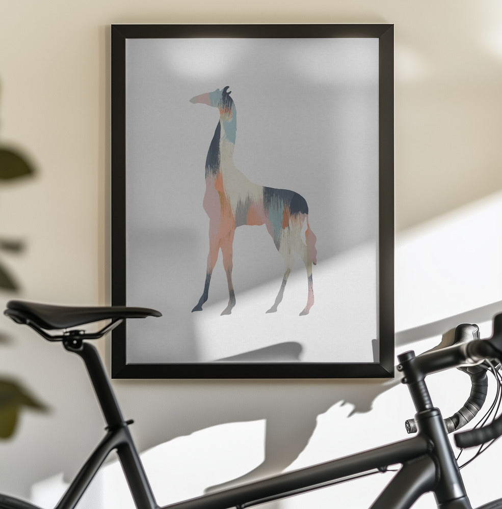 Pastel Giraffe - Poster / Art Print - interiör