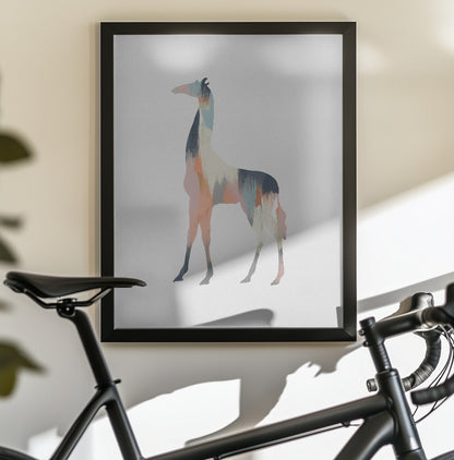 Pastel Giraffe - Poster / Art Print - interiör