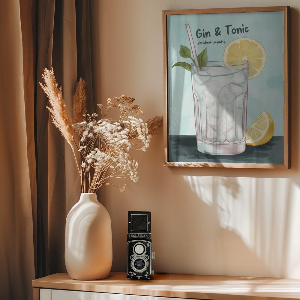 Gin and Tonic - Poster / Art Print - interiör
