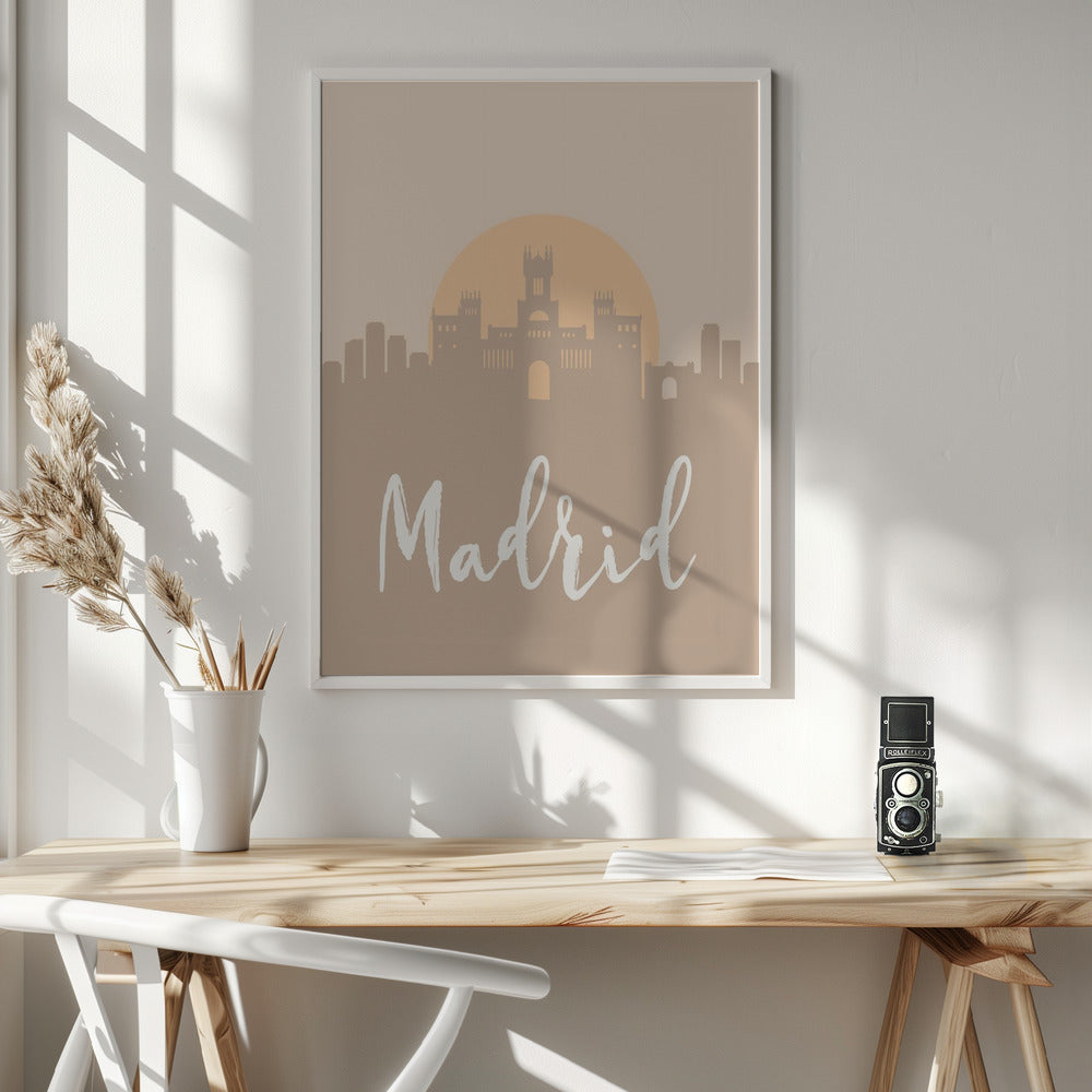 Skyline Earth Tone 2 44 - Poster / Art Print - interiör