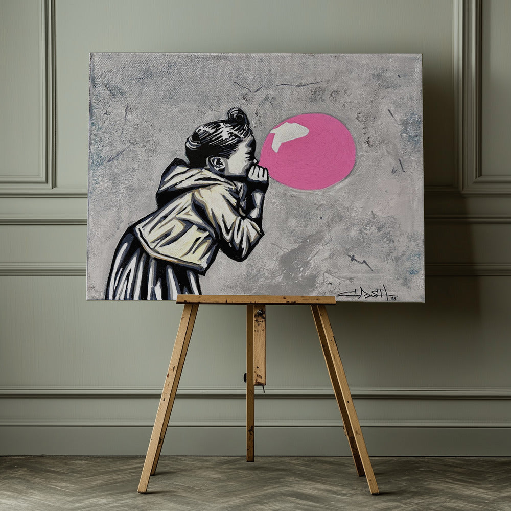 Pink balloon - Poster / Art Print - interiör