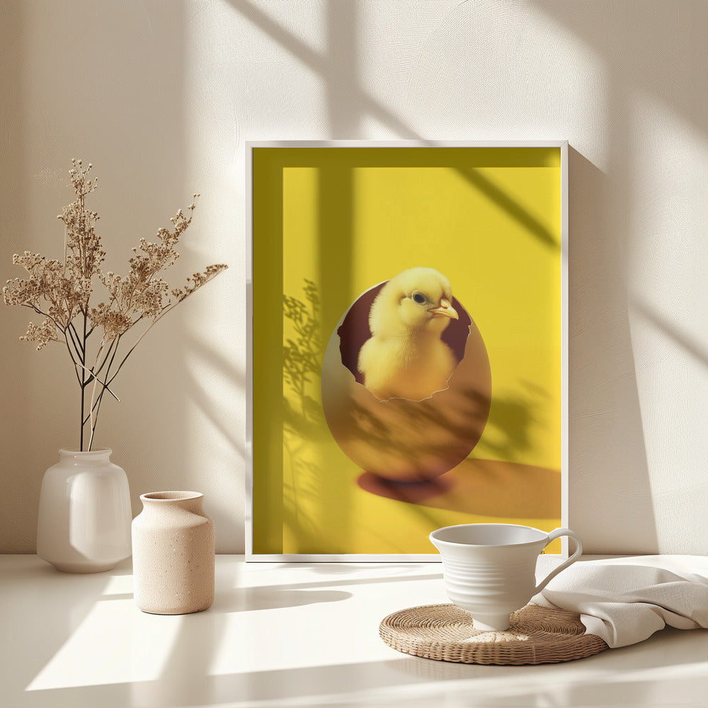 Yellow Chicken - Poster / Art Print - interiör