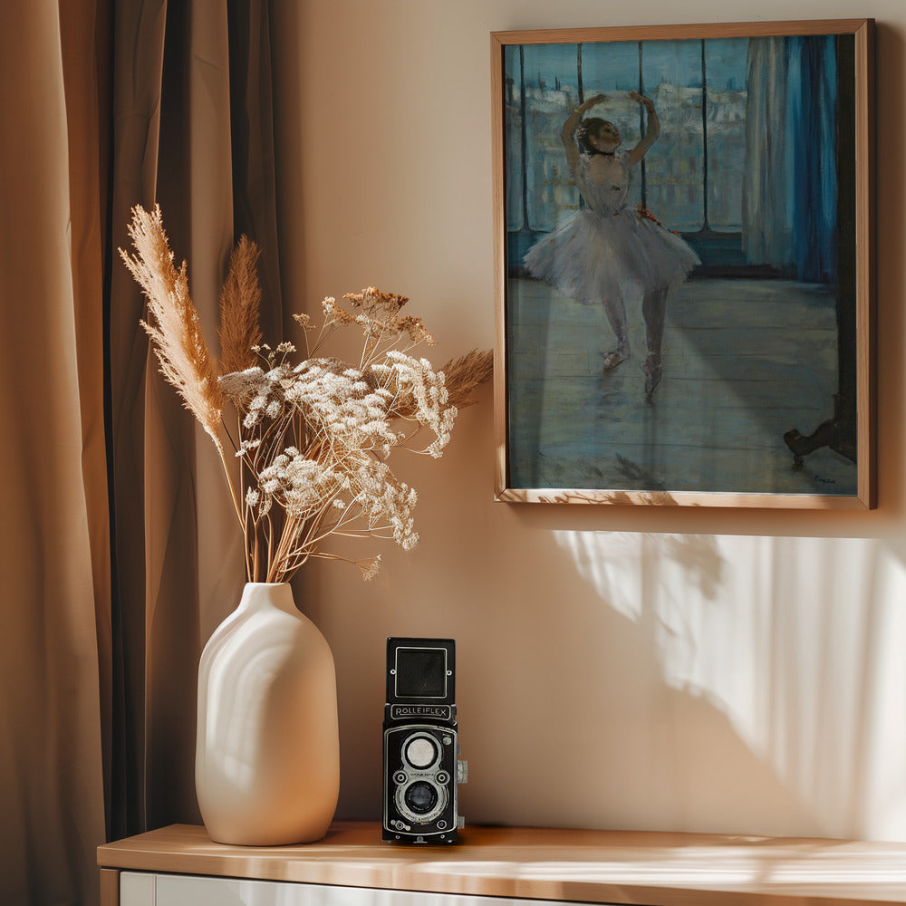 Dancer Posing for a Photographer - Poster / Art Print - interiör