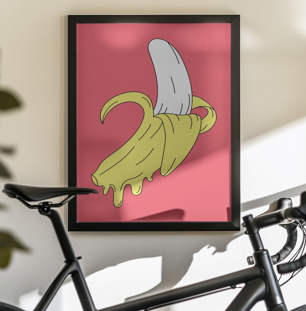 Melting Pink Banana - Poster / Art Print - interiör