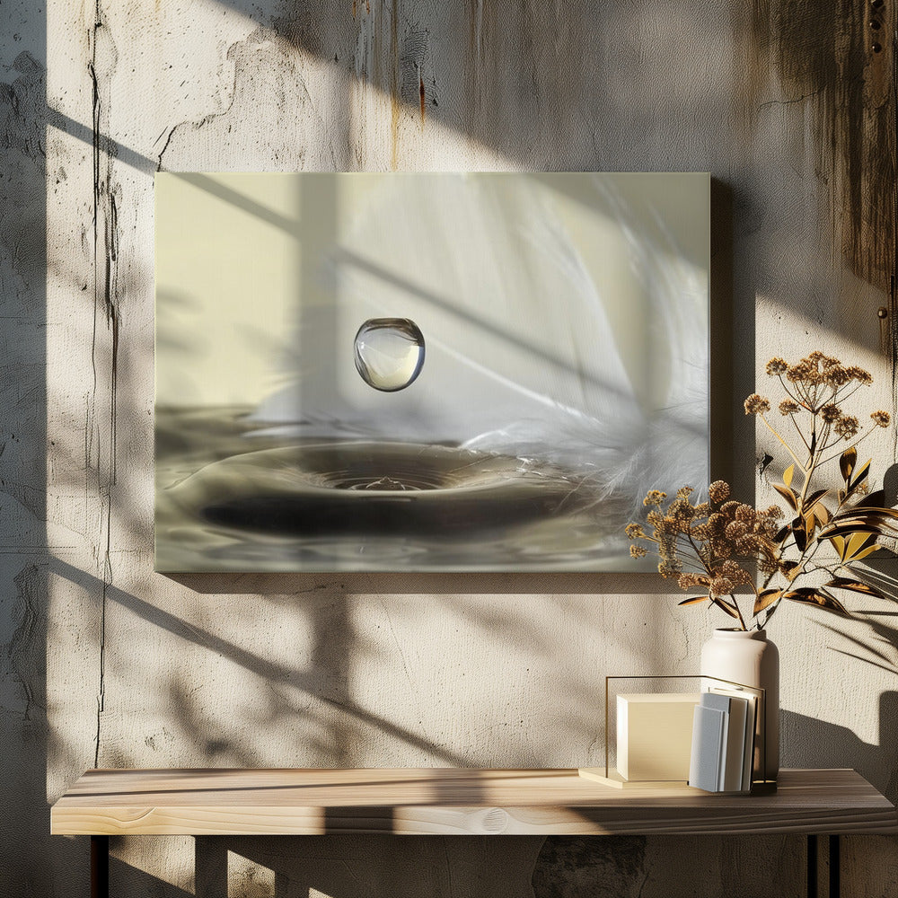 Feathers drop - Poster / Art Print - interiör