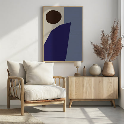 Color Blocks 02 Blue - Poster / Art Print - interiör