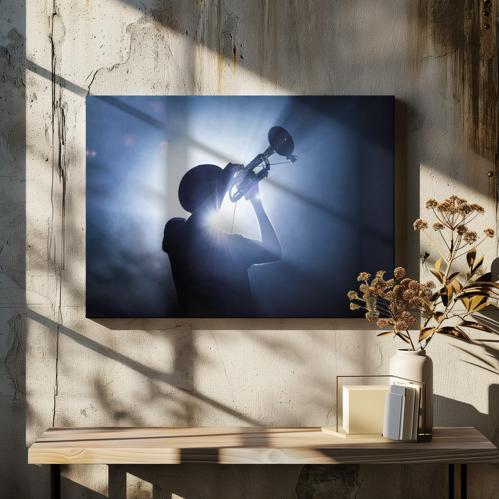 Trumpet Player - Poster / Art Print - interiör