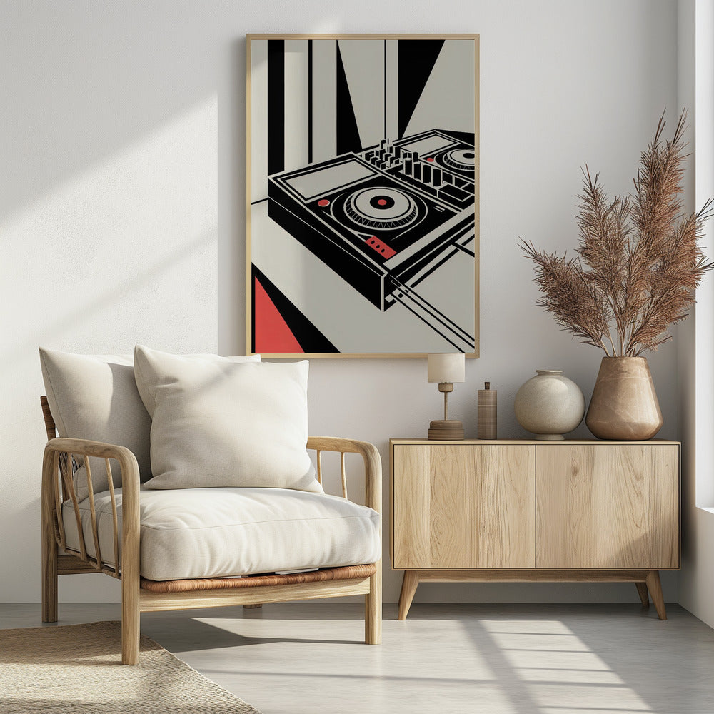 DJ Mixer - Bauhaus Style - Poster / Art Print - interiör