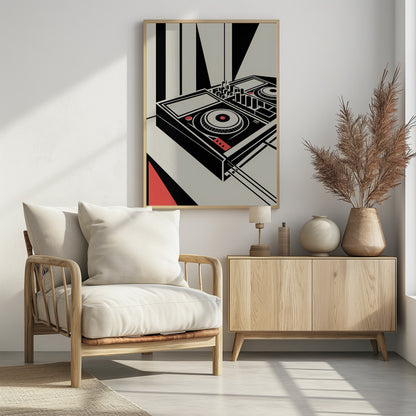 DJ Mixer - Bauhaus Style - Poster / Art Print - interiör