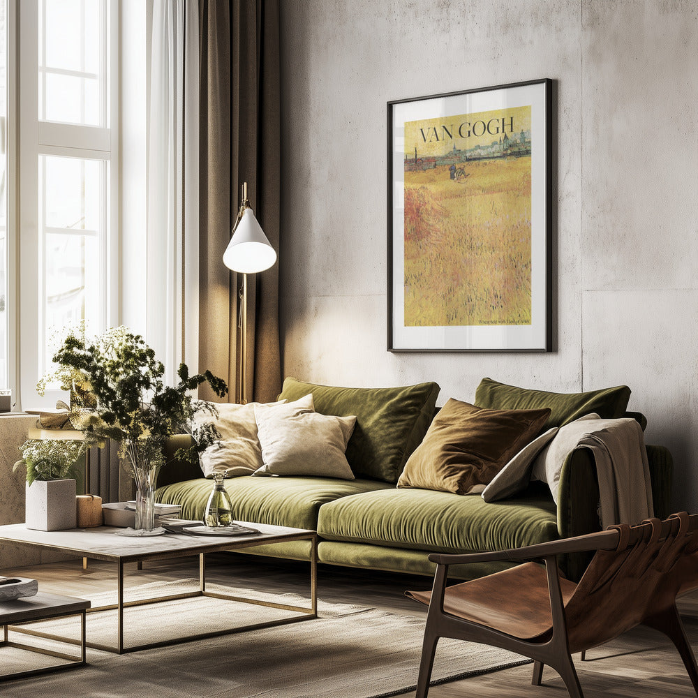 Wheat Field With View of Arles (1888) - Poster / Art Print - interiör
