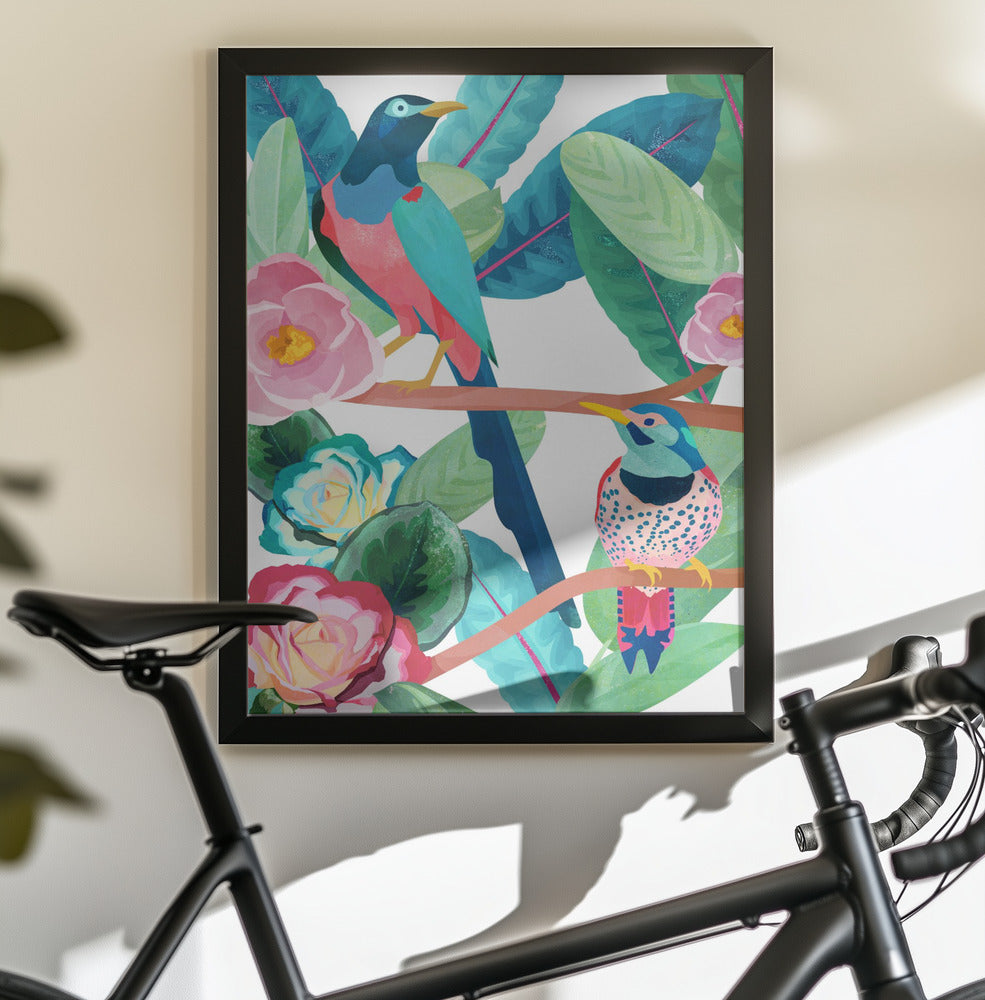 Birds of Spring - Poster / Art Print - interiör