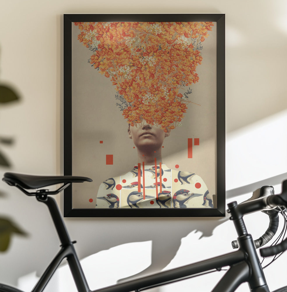 Bird Flight In Autumn - Poster / Art Print - interiör