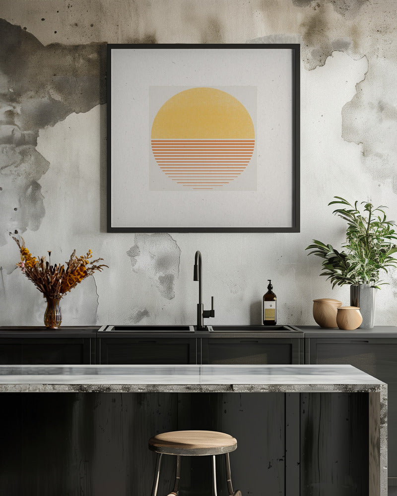 Retro Sunset No.1 - Poster / Art Print - interiör