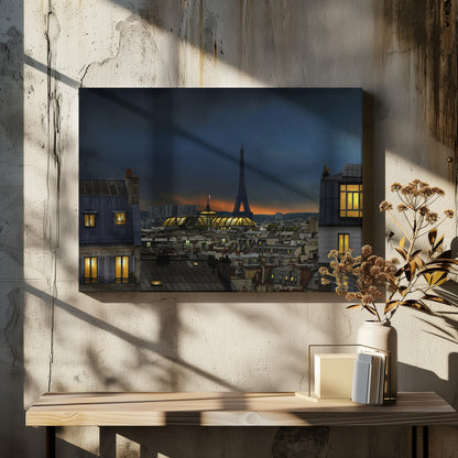 the twilight falls on the city of lights - Poster / Art Print - interiör