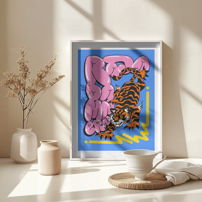 Muay Thai Tiger - Poster / Art Print - interiör