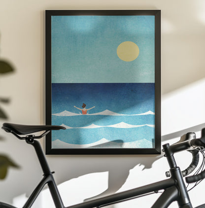 Sea Swim ii - Poster / Art Print - interiör