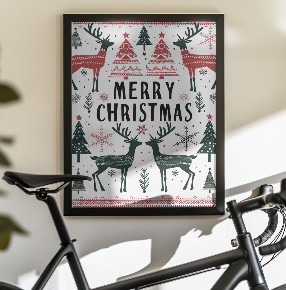 Merry Christmas No 2 - Poster / Art Print - interiör