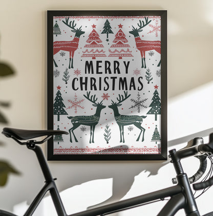 Merry Christmas No 2 - Poster / Art Print - interiör