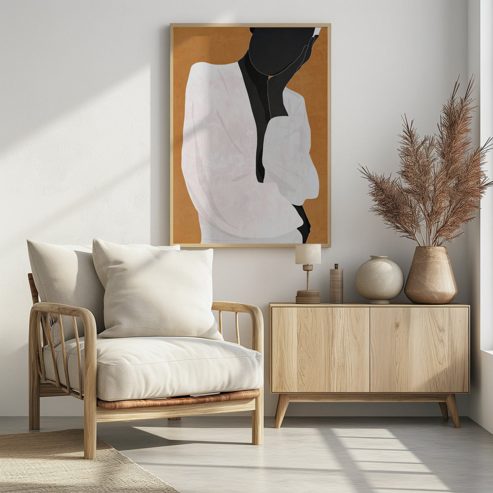 Minimal Art Girl - Poster / Art Print - interiör