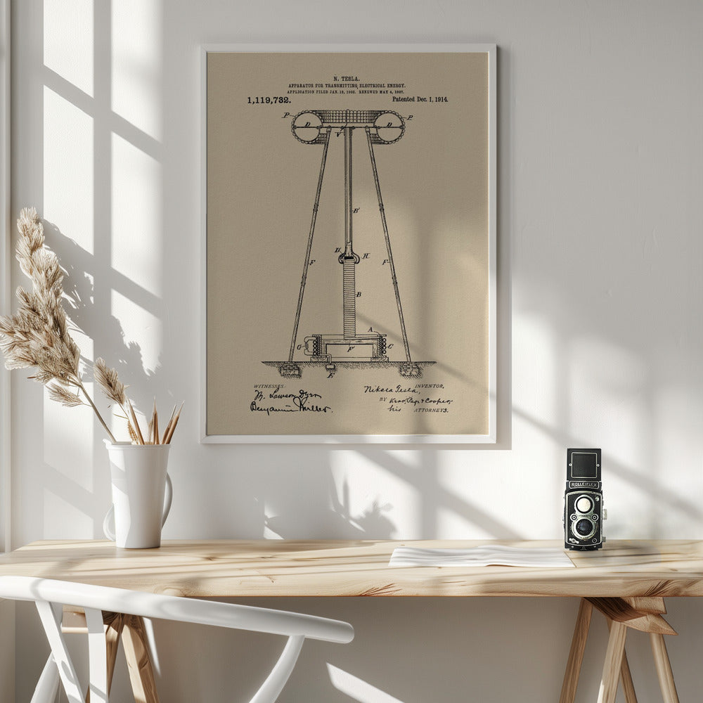 Transmitter Patent 1914 - Poster / Art Print - interiör
