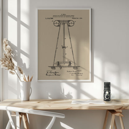 Transmitter Patent 1914 - Poster / Art Print - interiör