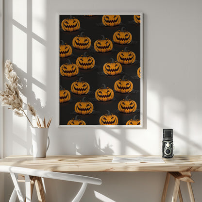 Halloween Jack-O-Lanterns - Poster / Art Print - interiör